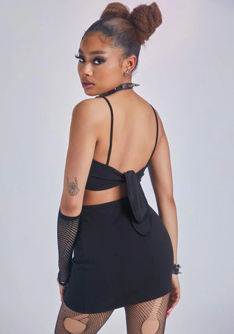 Dark Shadow Bloom Mini Dress