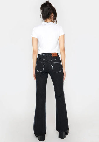 2 Side Painted Denim Pants