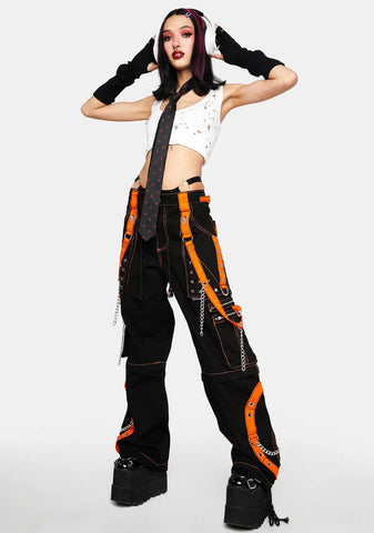 Orange Step Chain Dark Street Pants