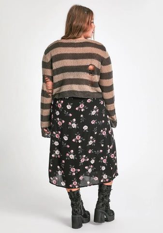 Always Erase And Rewind Midi Skirt