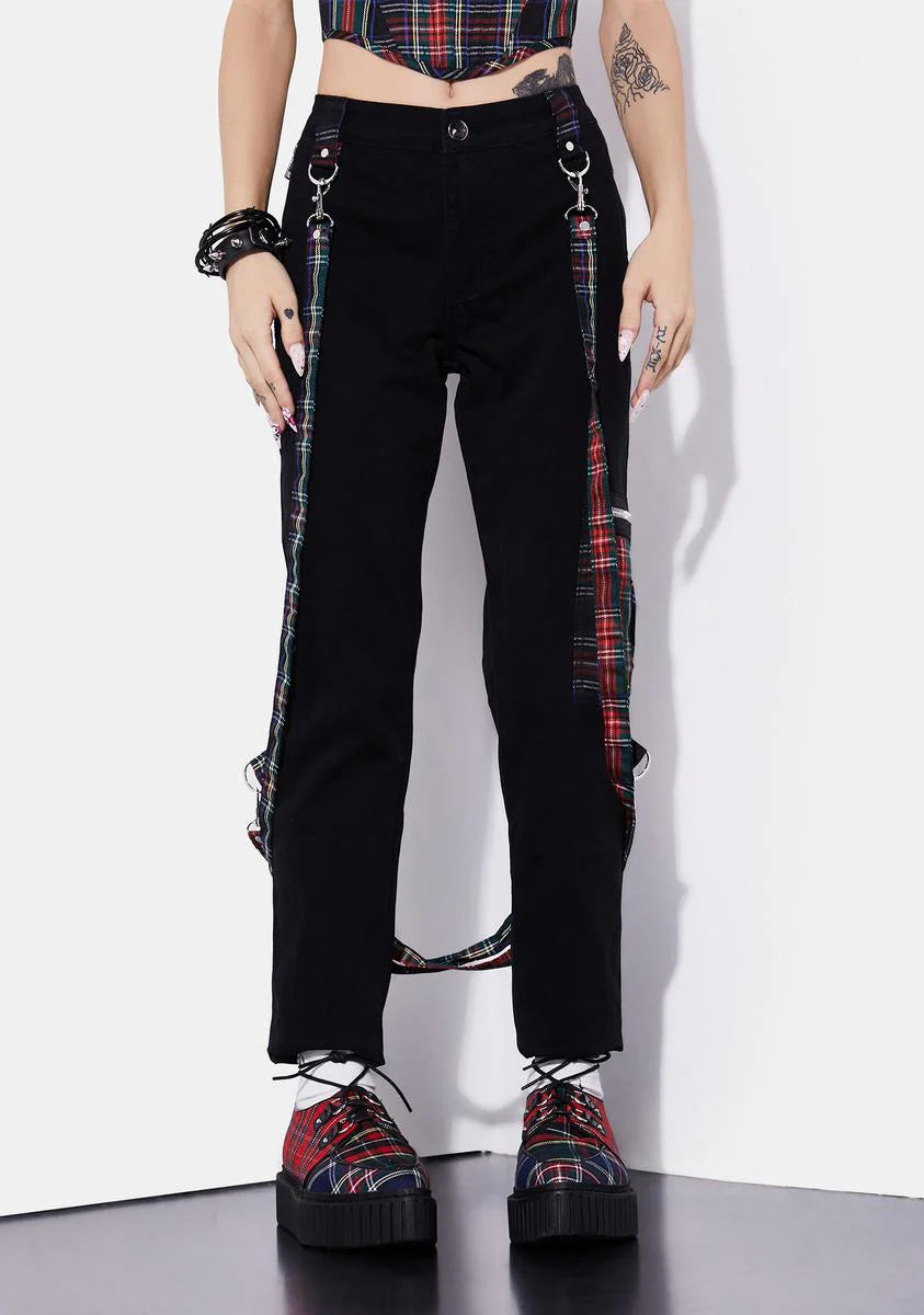 Riot Squad Mixed Plaid Pants