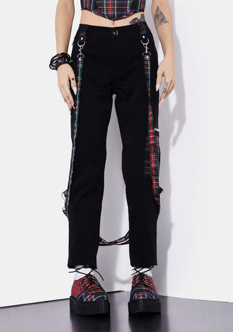 Riot Squad Mixed Plaid Pants