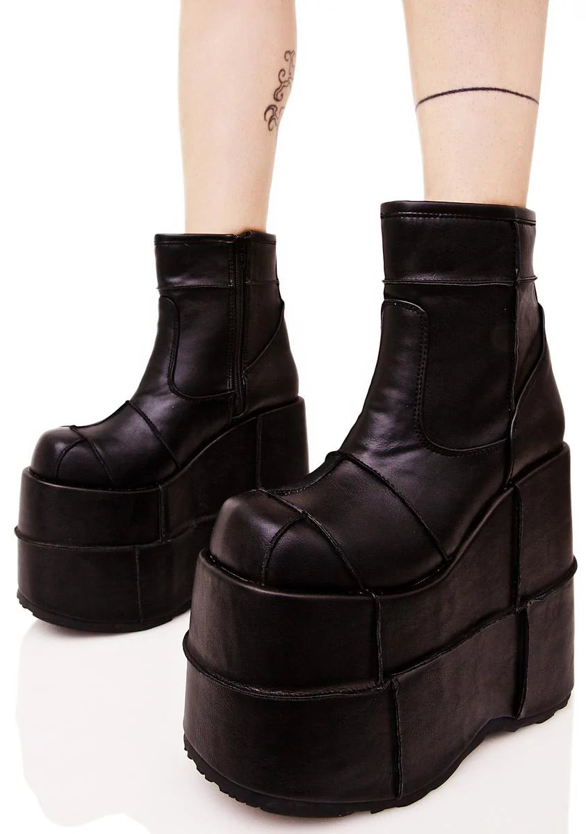 Stack-201 Unisex Platform Ankle Boots