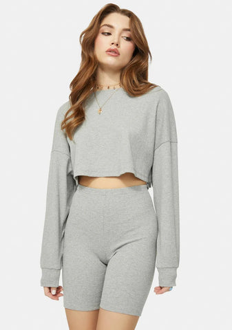 Storm Made My Morning Pullover & Biker Shorts Set