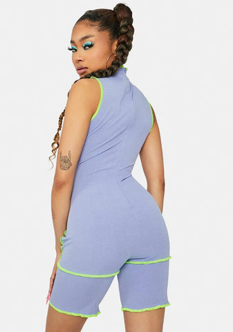 Plum Keeps Me Going Mock Neck Romper