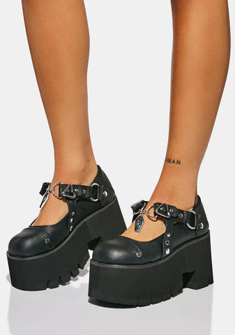 Ashes-33 Platform Mary Janes