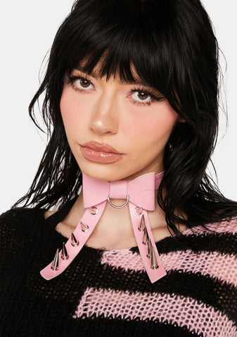 Sweet Devilish Reserves Spiked Bow Choker