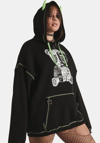 Plus Bad Bearz Graphic Hoodie