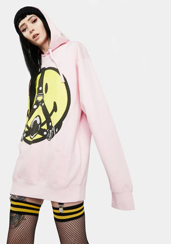 Pink Smiley Ball Gag Hoodie