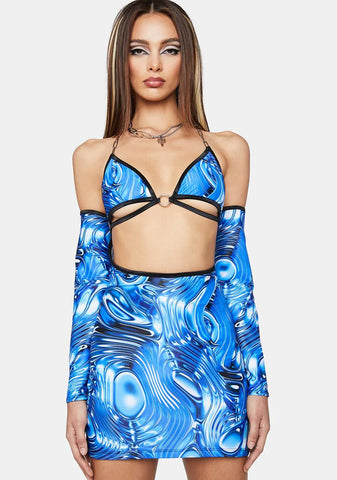 Liquid Metal Dress Set