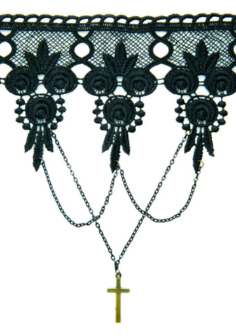 Cross Yr Heart Lace Choker