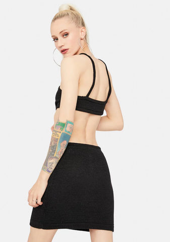 Noir Lost In The Crowd Cut Out Mini Dress