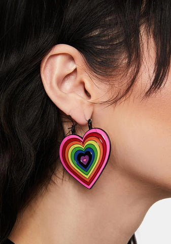 Layers To Love Heart Earrings