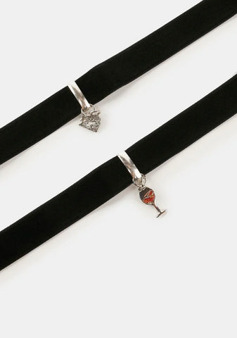 Perfect Pairing Velvet Choker Set
