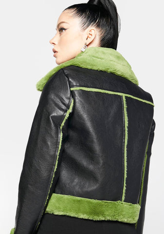 Grinchy Faux Fur Jacket