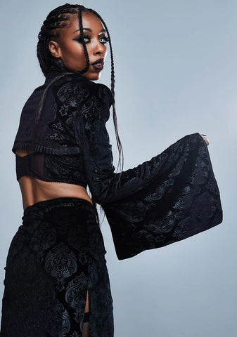 Too Far Gone Velvet Shrug