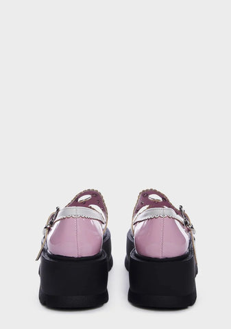 Pink Slacker-23 Mary Jane Platforms