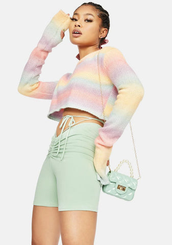 Sage Chill Truths Wrap Biker Shorts