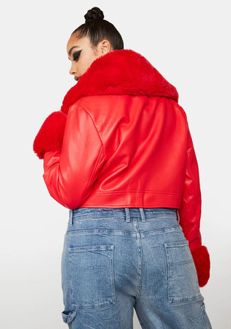 Red Plus Giselle Faux Fur Coat