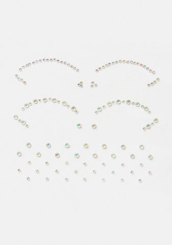 Iridescent Cut Crease Face Jewels