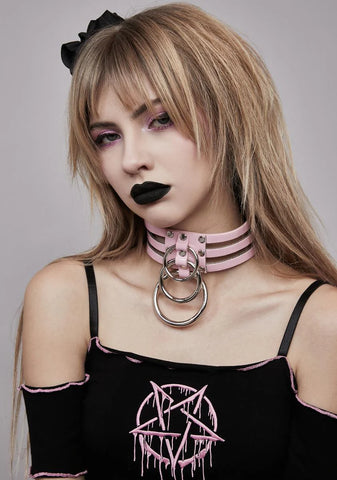 Make Me Vegan Leather Choker