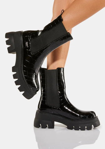 Myles Croc Chelsea Boots