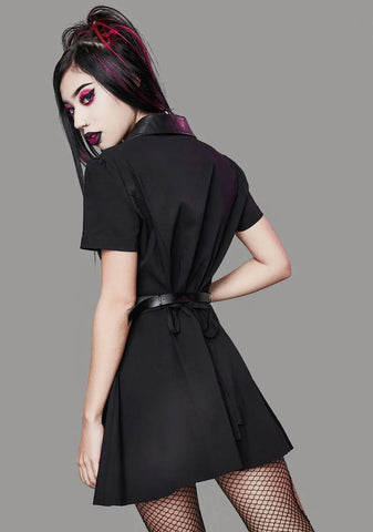 Strange Vices Belted Shirt Dress