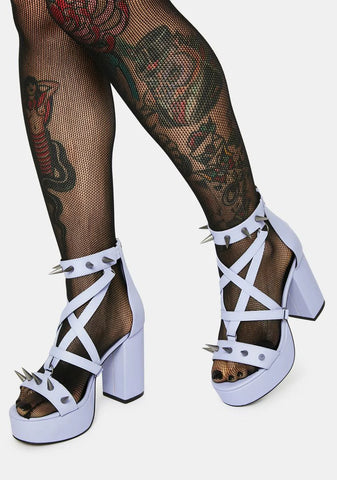 Lilac Killing Me Softly Spiked Heels