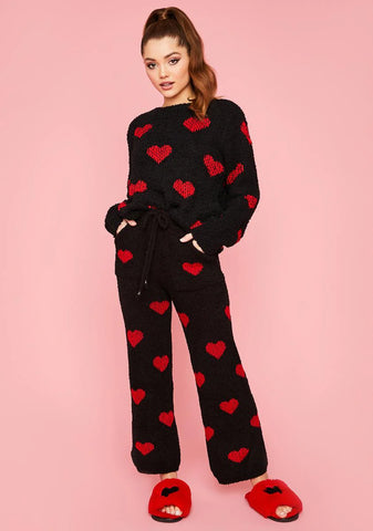 Skippin' Heartbeats Knit Lounge Pants