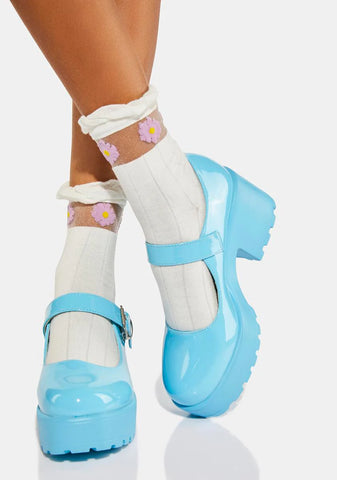 Babydoll Blue Tira Mary Janes