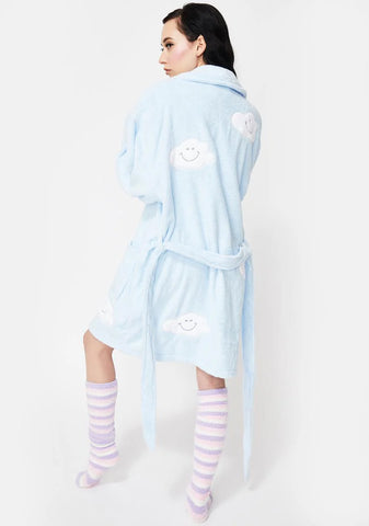 Happy Cloud Applique Short Robe