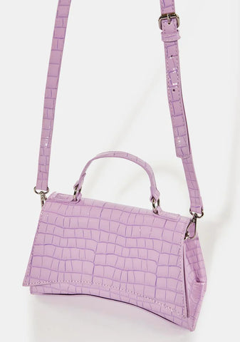 Remmy Lilac Croc Handbag
