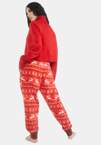 Red Reindeer Joggers