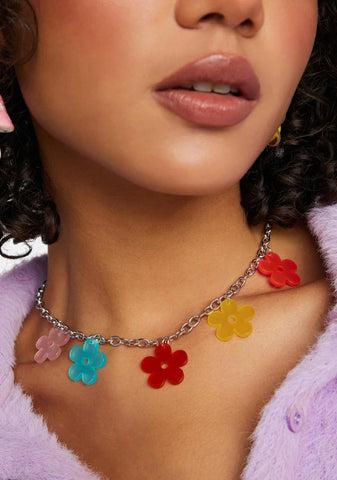Linking Up Flower Necklace