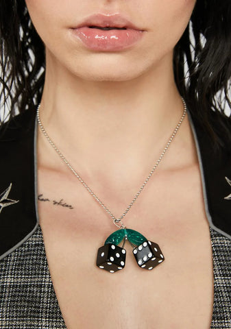 Double Up Dice Necklace