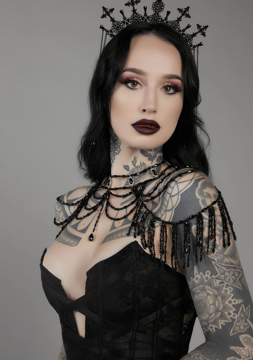 Beware Of Mirrors Rhinestone Harness