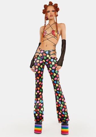 Rhinestone Hearts Backroads Bra Top