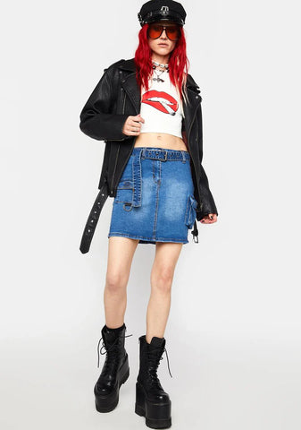 Turn Of Events Denim Skirt