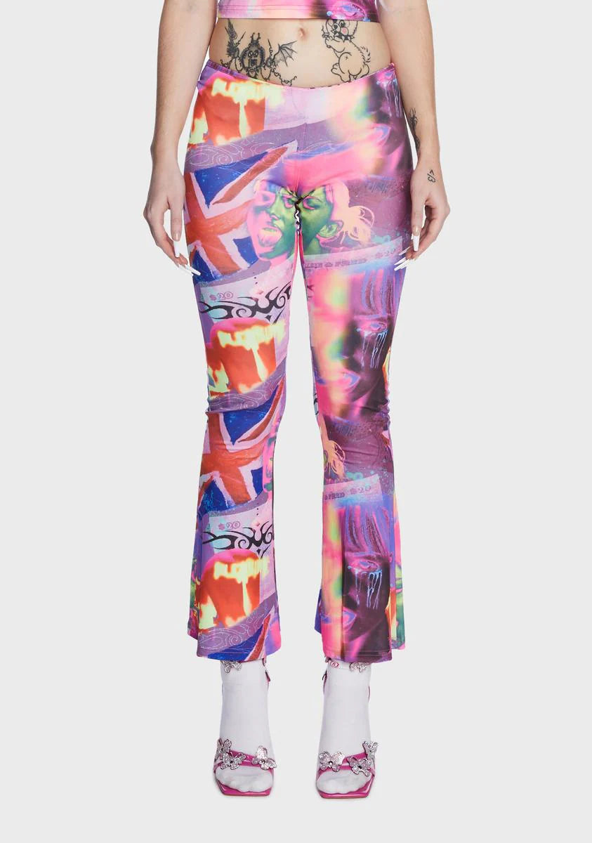 Pleasure Print Low Rise Trousers