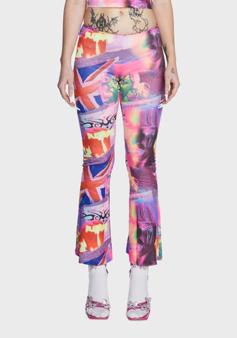Pleasure Print Low Rise Trousers