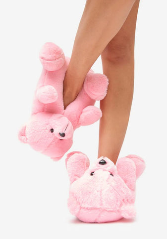 Sweet Wake Up With U Teddy Slippers