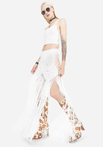 Twirl Me Crochet Skirt Set