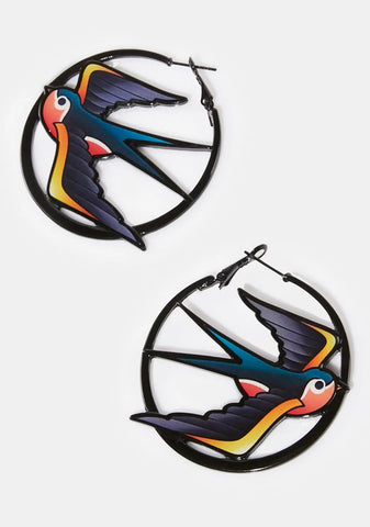 Songbird For You Hoop Earrings