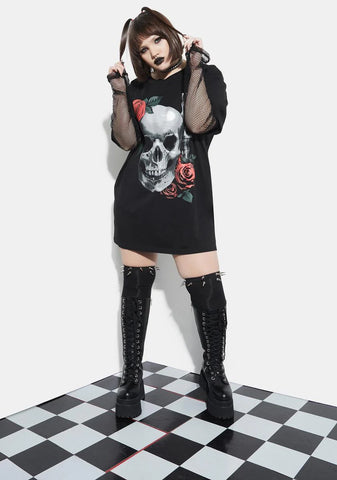 Eternal Lonely Vigil Fishnet Graphic Tee