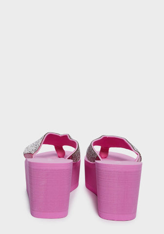 Spirit Walker Platform Sandals - Pink