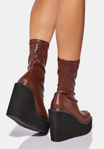 Cocoa Newest Issue Wedge Ankle Boots