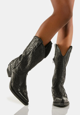 West C1 Leather Cowboy Boots