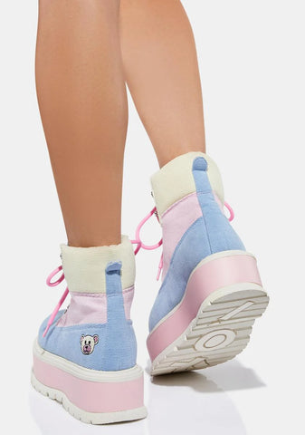 Pastel Multi Zozi Platform Boots