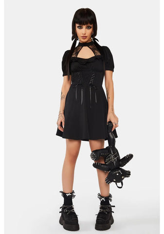 Rock Girl Lace-Up Dress