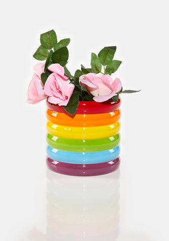 Seeing Growth Rainbow Plant Pot